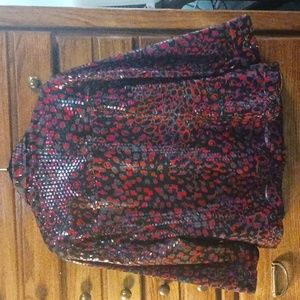 Ruby Red woman button top size 18w